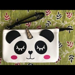 Luv by Betsey Johnson Panda Crown Wristlet, NWOT